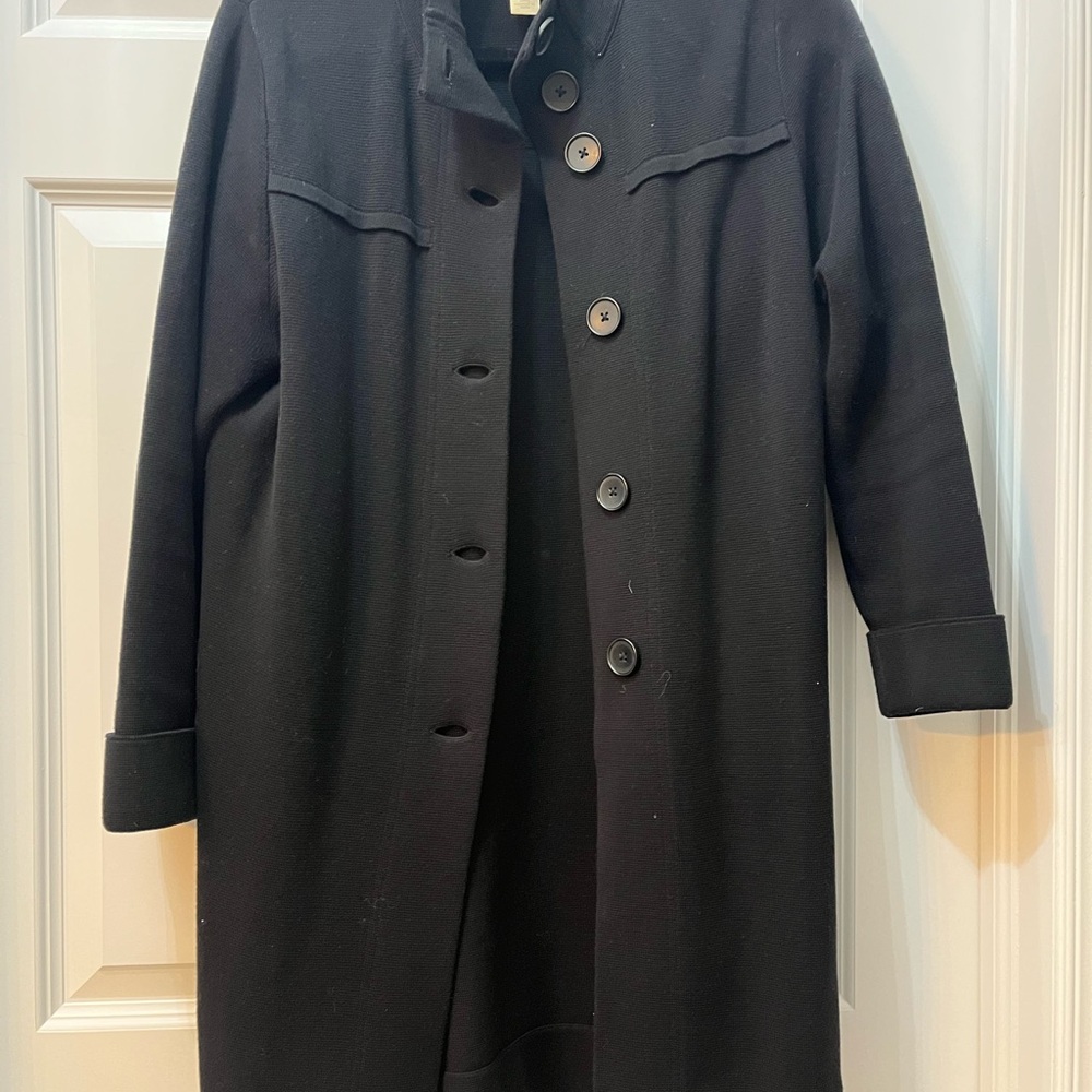 Chico's Elegant Black Button-Up Coat